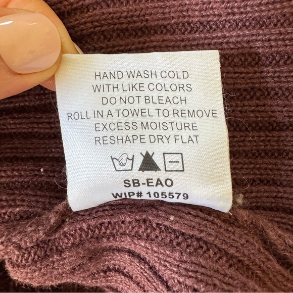 VTG Woolrich Cabernet Knit Cardigan Ribbed Button Up Sweater L - Picture 9 of 9